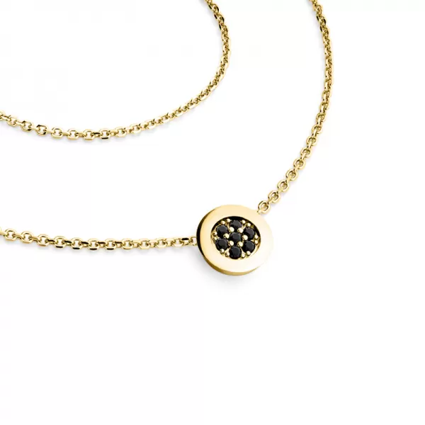 Náhrdelník s černými brilianty 10902-NH01-ZL-Black