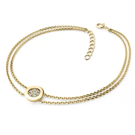 Dámský náramek žluté zlato 585/1000 přírodní diamant 0.084 ct G/SI brilianty 10902-NR02-ZL