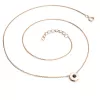 Náhrdelník s černým diamantem v růžovém zlatě 10911-NH01-CV-Black