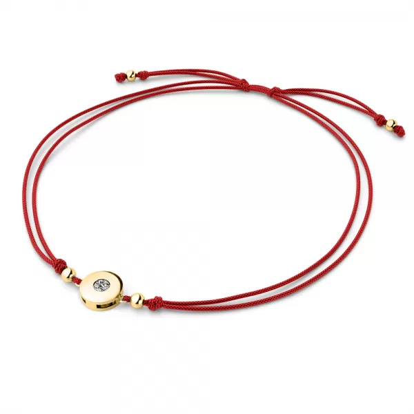 Šňůrkový náramek kabbalah s bílým diamantem 10911-NRS-CV-ZL-DIA