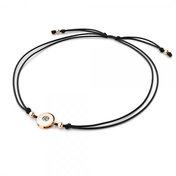 Šňůrkový náramek kabbalah s bílým diamantem 10911-NRS-CER-CV-DIA