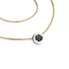 Náhrdelník s černými brilianty 10902-NH01-ZLB-Black