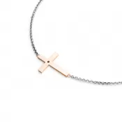 Náhrdelník s křížem a černým diamantem 10947-NH01-BCV-Black