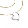 Náhrdelník srdce s diamanty 10948-NH01-ZLB