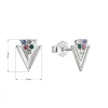 Stříbrné náušnice pecka s krystaly Swarovski multi 31226.3 multi