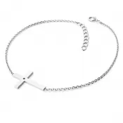 Zlatý náramek kříž s černým diamantem 10947-NR01-B-Black