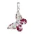 Stříbrný přívěsek s krystaly Swarovski červený motýl 34192.3 sweet love