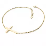 Zlatý náramek kříž s diamantem 10947-NR01-ZL