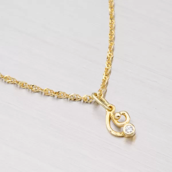 Dámský přívěsek žluté zlato 585 zirkon 532-1169