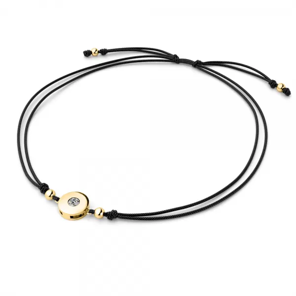 Šňůrkový náramek kabbalah s bílým diamantem 10911-NRS-CER-ZL-DIA