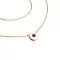Náhrdelník s černým diamantem v růžovém zlatě 10911-NH01-CV-Black