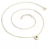 Náhrdelník s černým diamantem ve žlutém zlatě 10911-NH01-ZL-Black