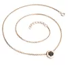 Náhrdelník s černými brilianty 10902-NH01-CV-Black
