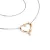 Dámský náhrdelník zlato mix 585/1000 přírodní diamant 0.012 ct G/SI srdce s briliantem 10917-NH01-BCV