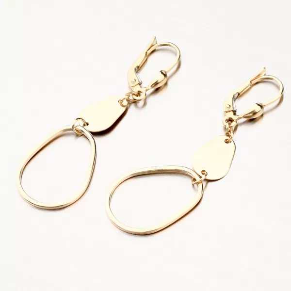 Zlaté visací náušnice 12-663