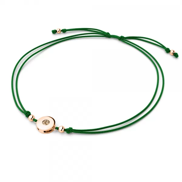 Šňůrkový náramek kabbalah s Champagne diamantem 10911-NRS-ZEL-CV-Champ