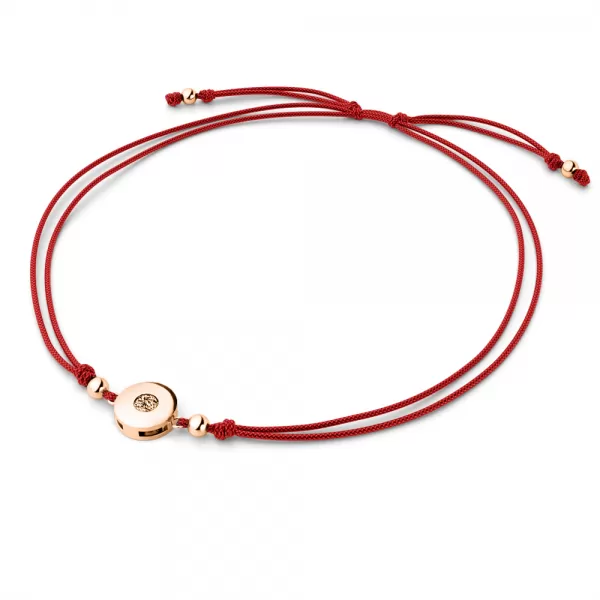 Šňůrkový náramek kabbalah s Champagne diamantem 10911-NRS-CV-CV-Champ