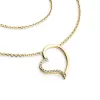 Náhrdelník srdce s diamanty ve žlutém zlatě 10948-NH01-ZL