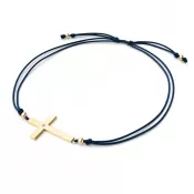 Šňůrkový náramek kříž s diamantem 10947-NRS-MOD-ZL-DIA