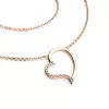 Náhrdelník srdce s diamanty v růžovém zlatě 10948-NH01-CV