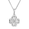 Stříbrný náhrdelník s krystaly Swarovski čtyřlístek 32085.1 crystal