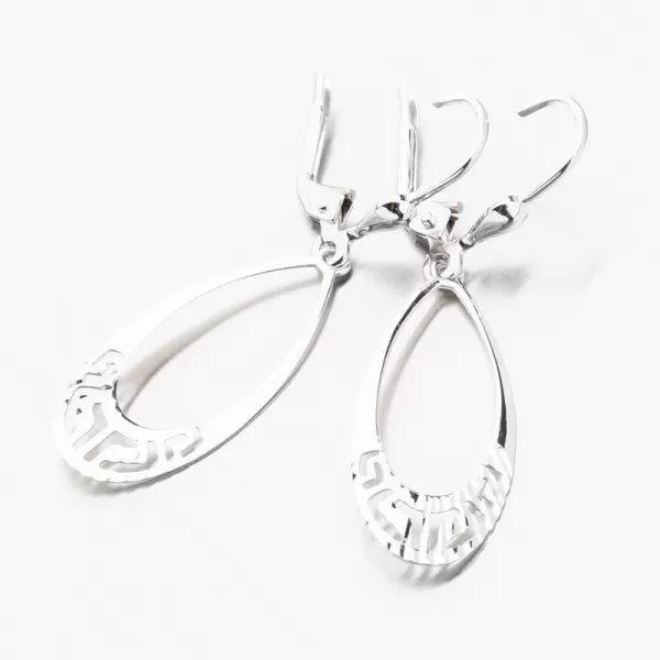 Visací náušnice z bílého zlata 12-682