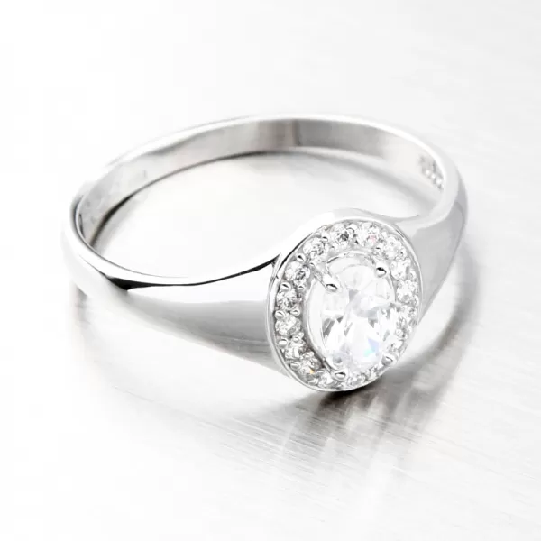 Prsten z bílého zlata se zirkony 51GZ-8055-B-ZIR