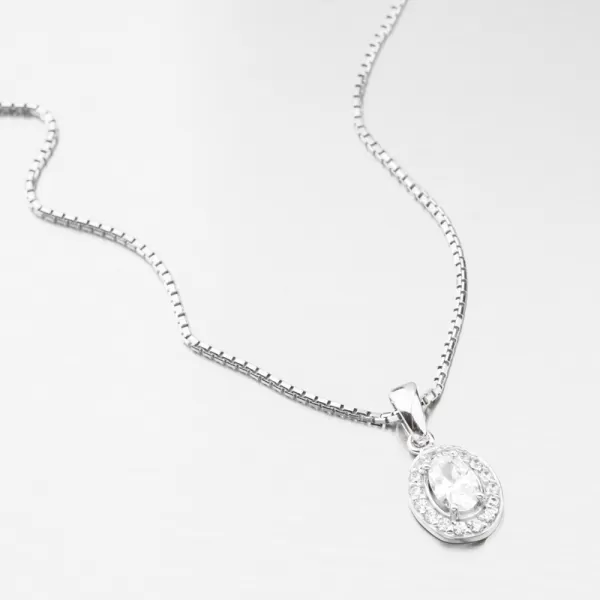 Přívěsek z bílého zlata se zirkony 53GZ-8056-B-ZIR