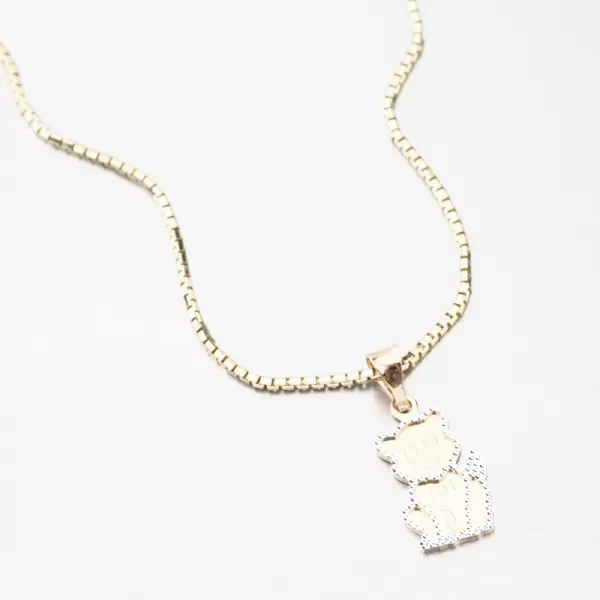 Zlatý přívěsek kočka 13-396