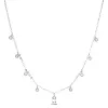 Stříbrný náhrdelník s 9 malými kulatými zirkonky 12056.1 crystal