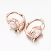 Růžově zlacené náušnice ze stříbra 925 se zirkony UCST-122231