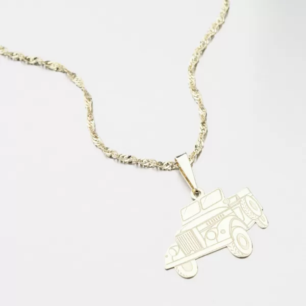 Zlatý přívěsek auto Jeep PAMŠ-130429