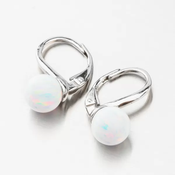 Dámské náušnice stříbro 925 zirkon bílý opál UCST-121745