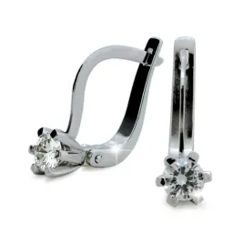 Dámské náušnice bílé zlato 585/1000 přírodní diamant 0.340 ct G/SI DF1963