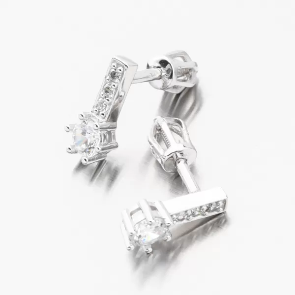 Dámské náušnice bílé zlato 585 zirkon 52GZ-8057-B-ZIR