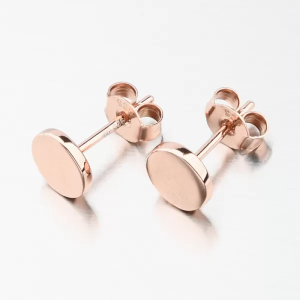 Růžově zlacené stříbrné náušnice UPST-121956-CV
