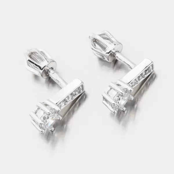 Dámské náušnice bílé zlato 585 zirkon 52GZ-8057-B-ZIR