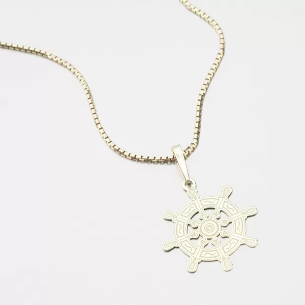 Zlatý přívěsek kormidlo loď PAMŠ-130694