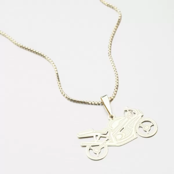 Zlatý přívěsek sportovní motorka PAMŠ-130033