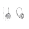 Stříbrné náušnice dětské kulaté se zirkony 11474.1 crystal