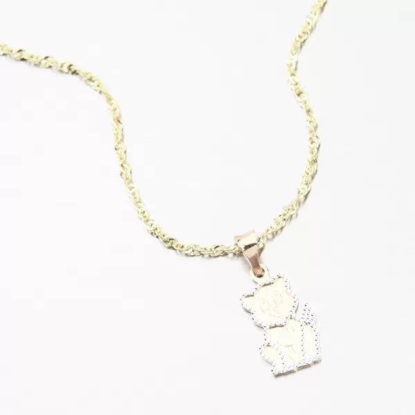 Zlatý přívěsek kočka 13-396