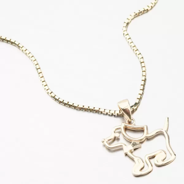 Zlatý přívěsek pes 13-399