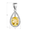 Stříbrný přívěsek slza žlutý zirkon 14034.3 citrine