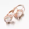 Růžově zlacené náušnice ze stříbra 925 se zirkony UCST-122231