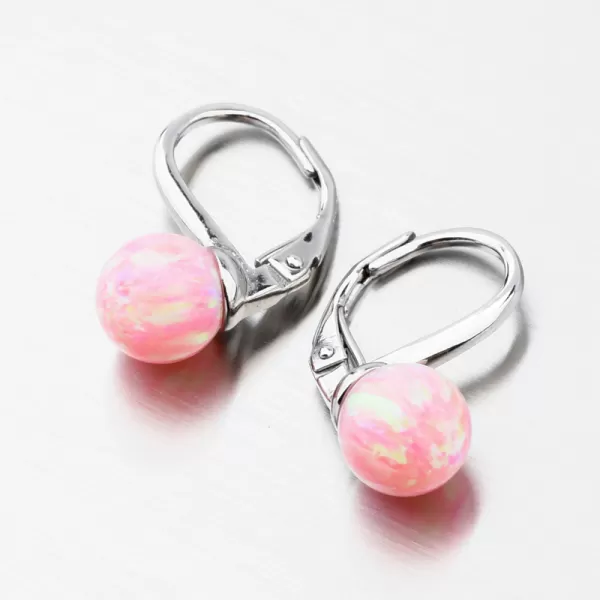 Dámské náušnice stříbro 925 zirkon růžový opál UCST-121746