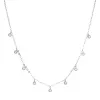 Stříbrný náhrdelník s 9 malými kulatými zirkonky 12056.1 crystal