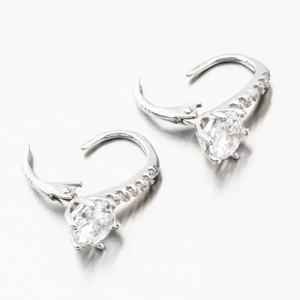 Stříbrné náušnice se zirkony UCST-123394