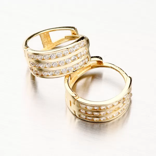 Zlaté kruhy se zirkony PKL12-026