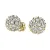 Dámské náušnice žluté zlato 585/1000 přírodní diamant 0.572 ct G/SI - kuličky 10971-NS-ZL-DIA