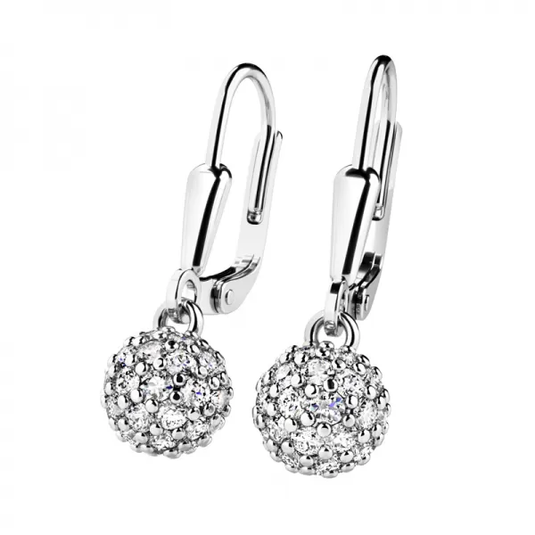Zlaté visací kuličky s diamanty 10971-KL-B-DIA